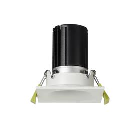 DM200824  Bruve 10 Tridonic Powered 10W 4000K 810lm 24° CRI>90 LED Engine Matt White Fixed Square Recessed Downlight, Inner Glass cover, IP65